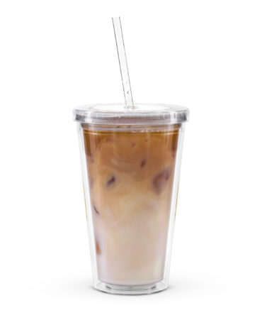 Clear plastic tumbler