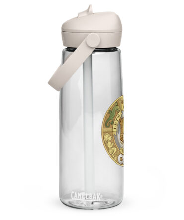 Flip straw water bottle