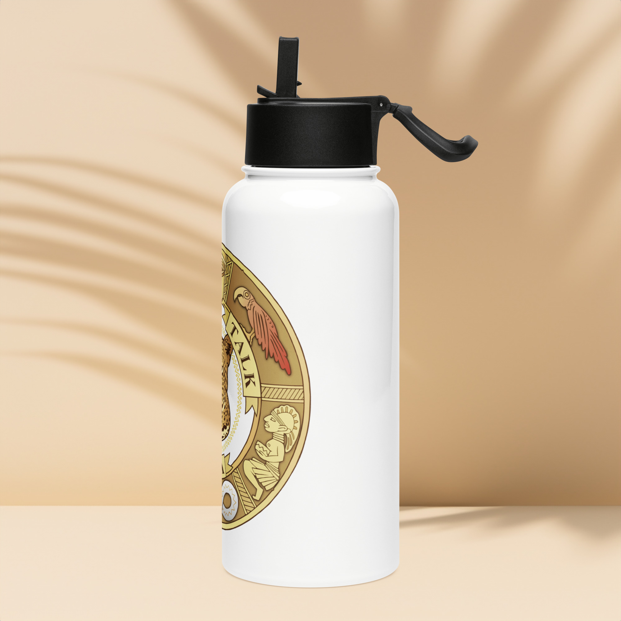 Stainless steel water bottle with a straw lid - Image 3