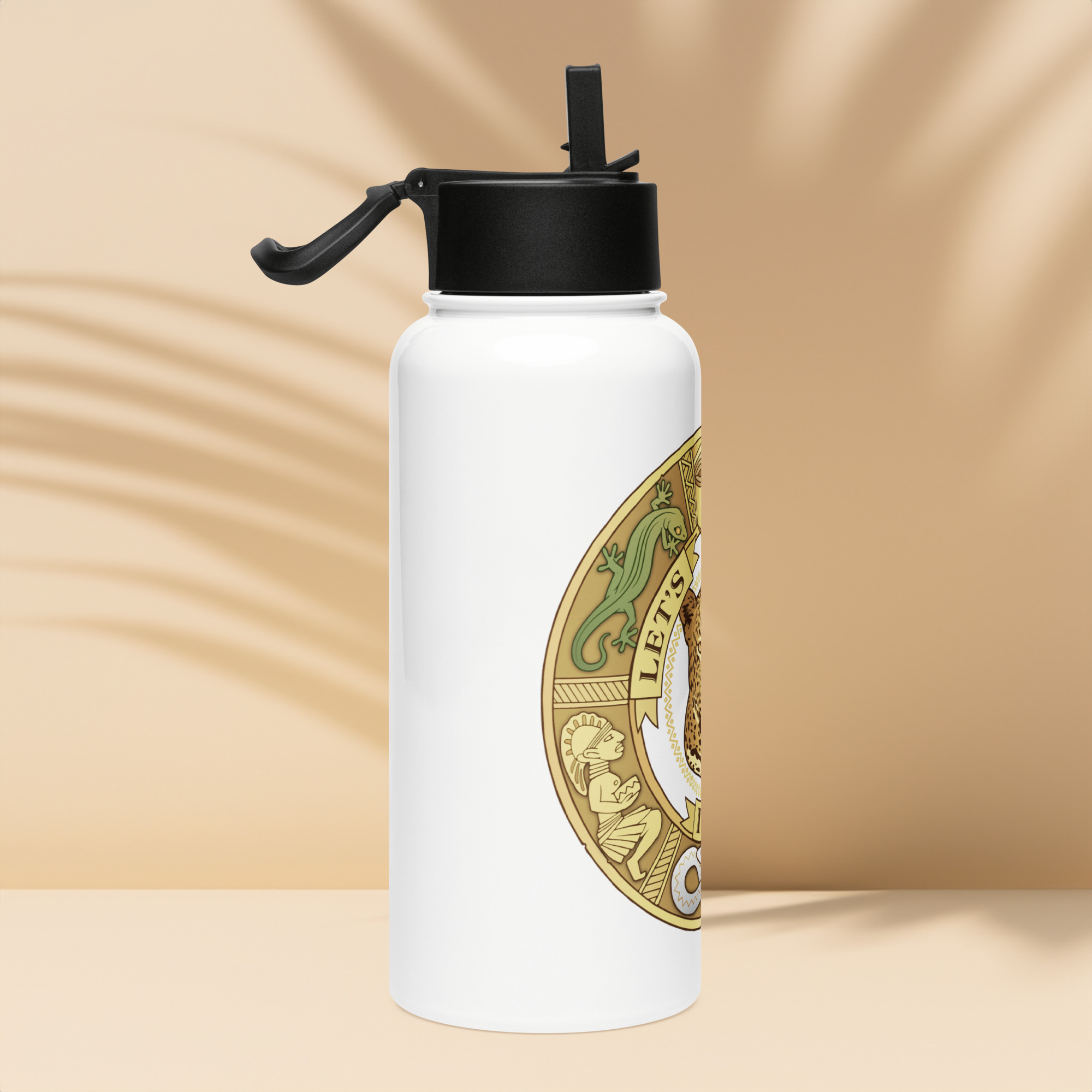 Stainless steel water bottle with a straw lid - Image 2